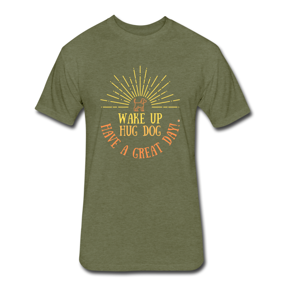 Fitted Cotton/Poly T-Shirt by Next Level - heather military green