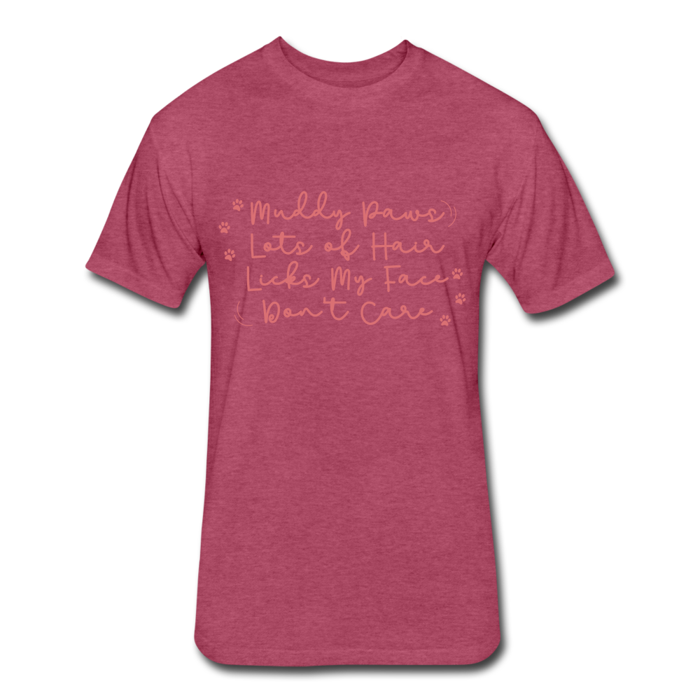 Dog Hair Don't Care Tee - heather burgundy