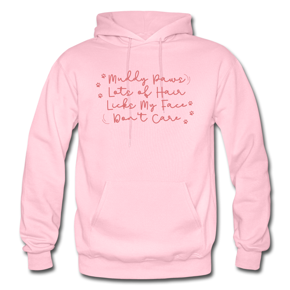 Dog Hair Don't Care Hoodie - light pink