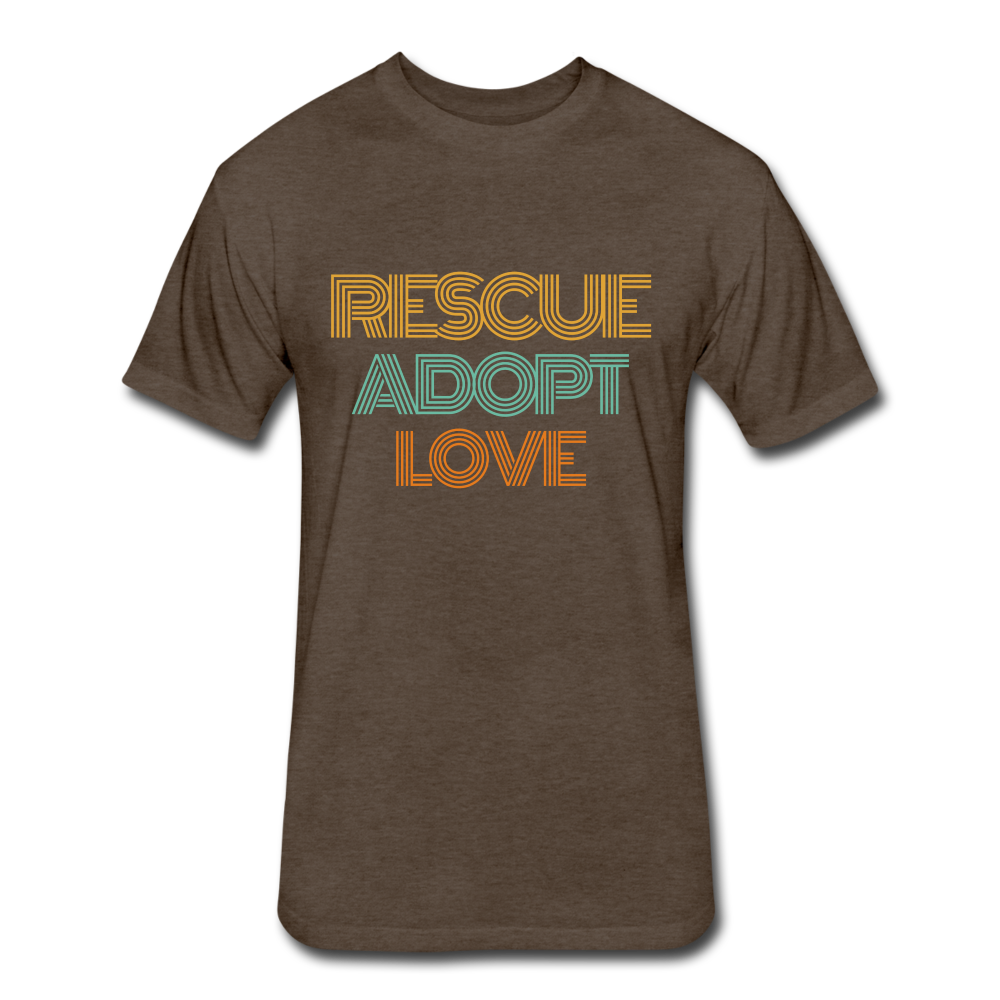 Rescue Adopt Love Tee - heather espresso