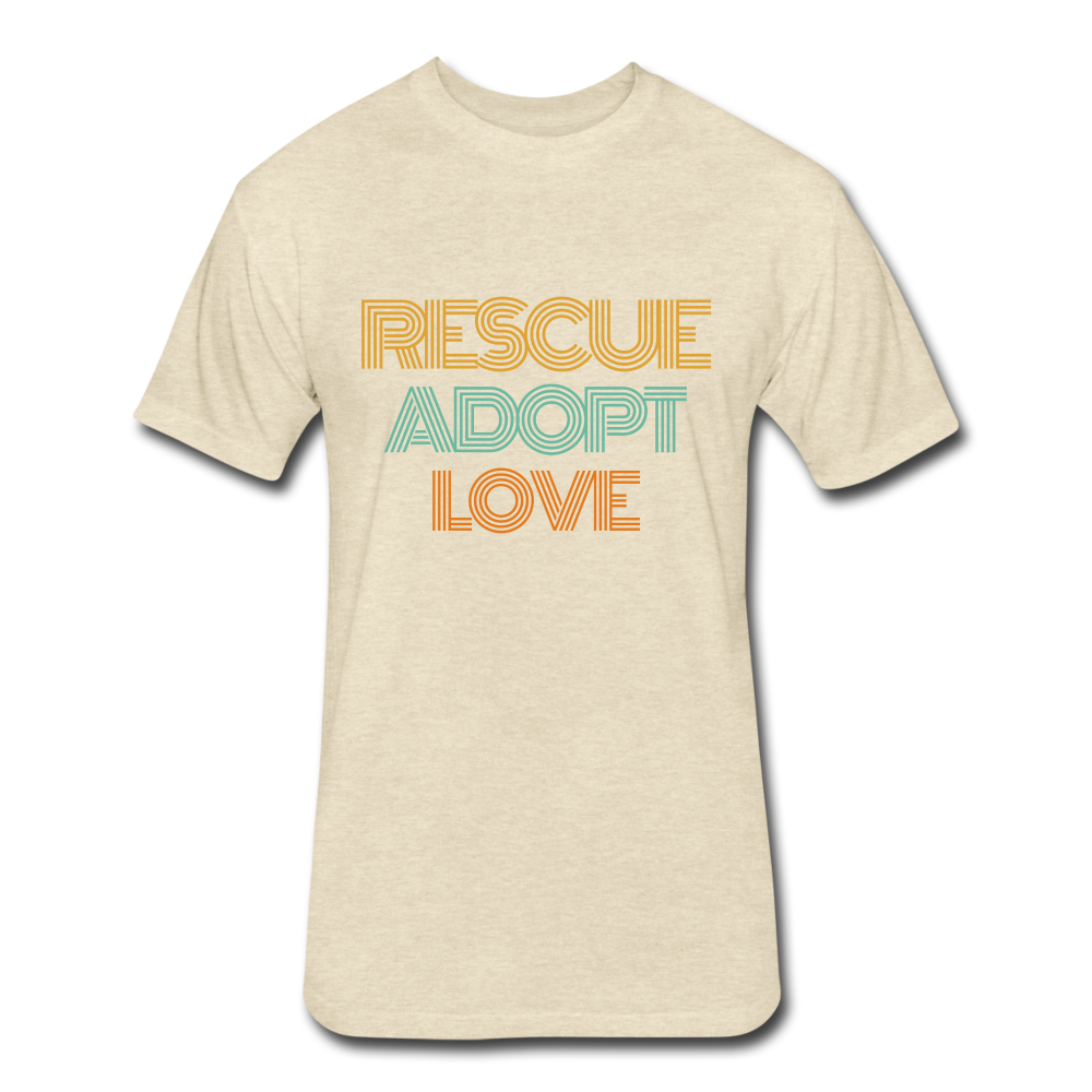 Rescue Adopt Love Tee - heather cream