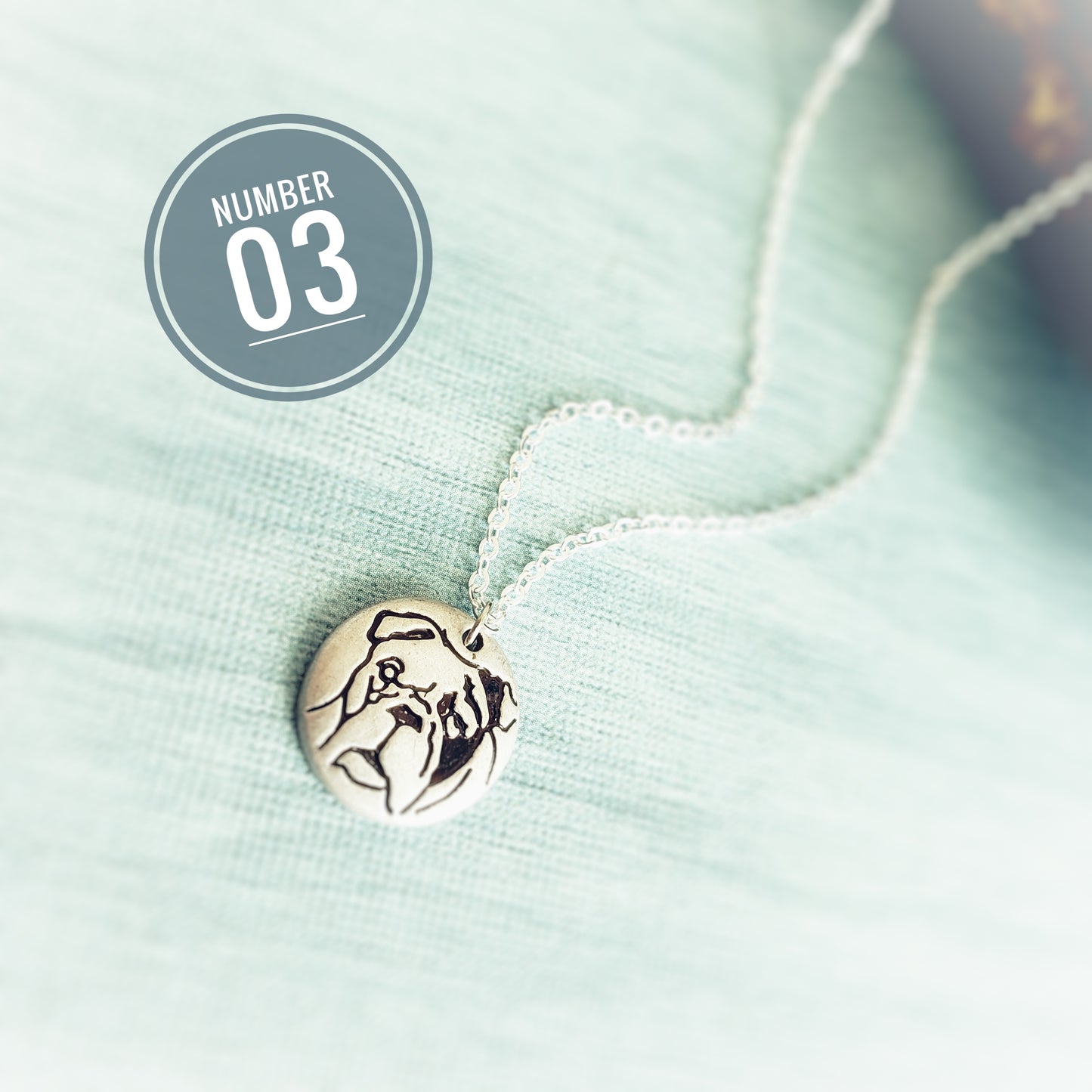 Bulldog Face Necklace