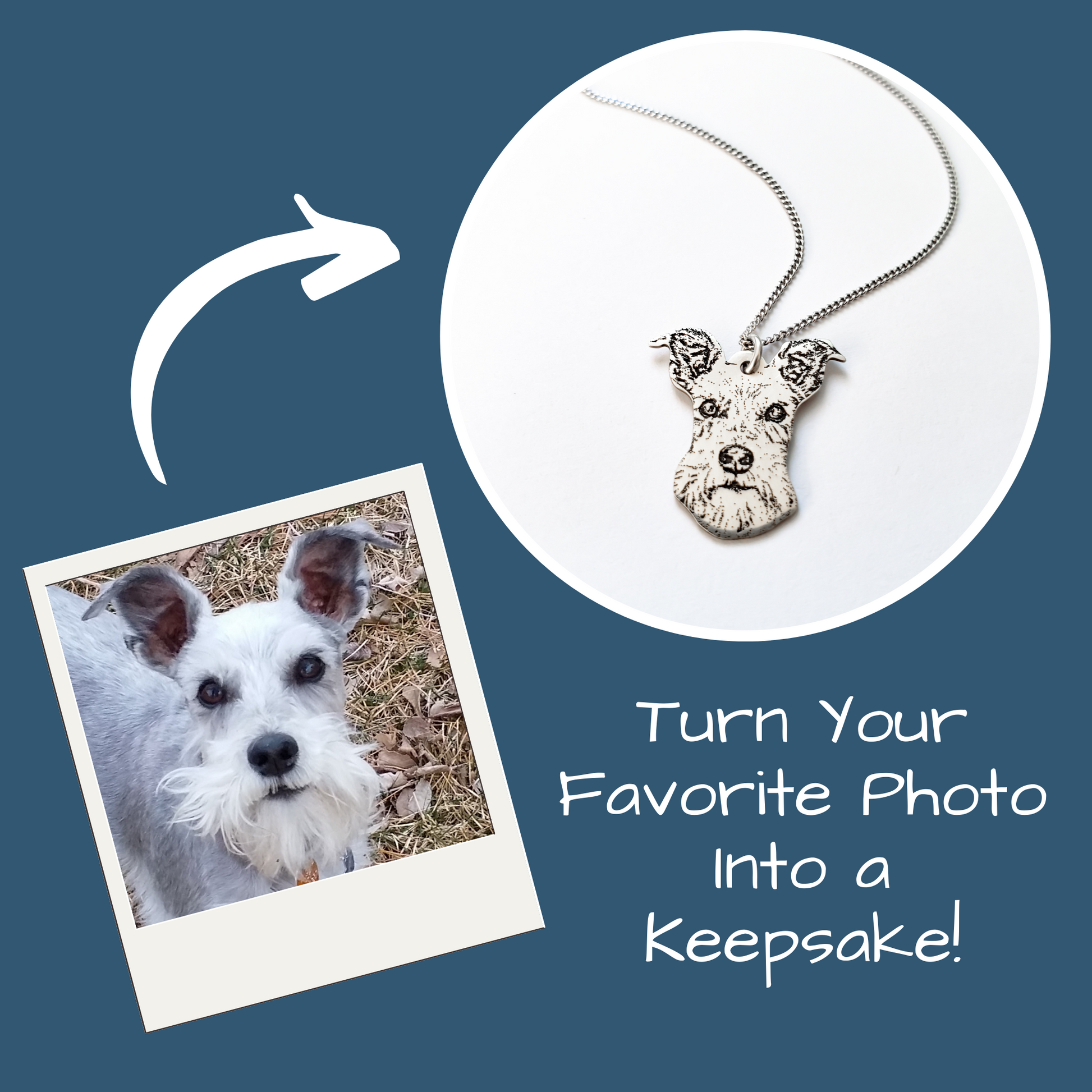 Personalized Photo Pendant Necklace - Jasper Go Fetch