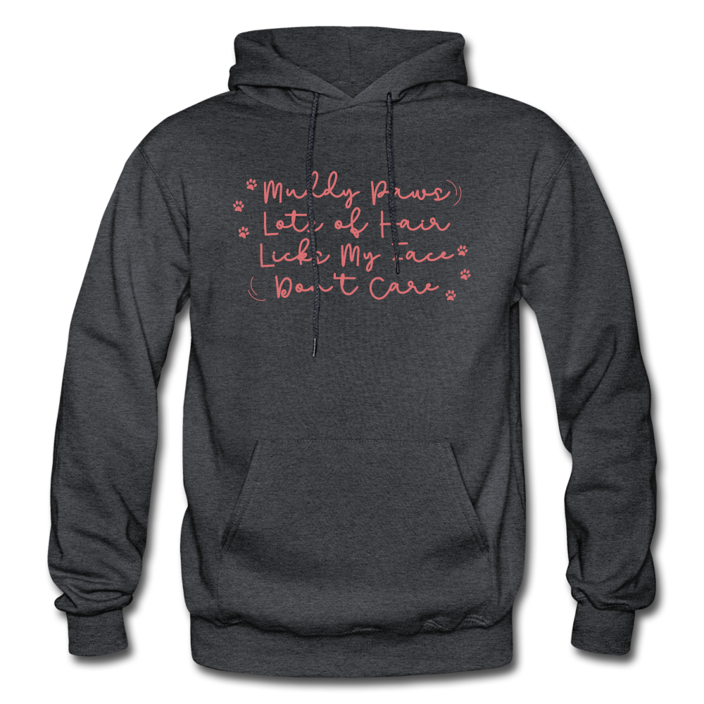 Dog Hair Don't Care Hoodie - charcoal grey