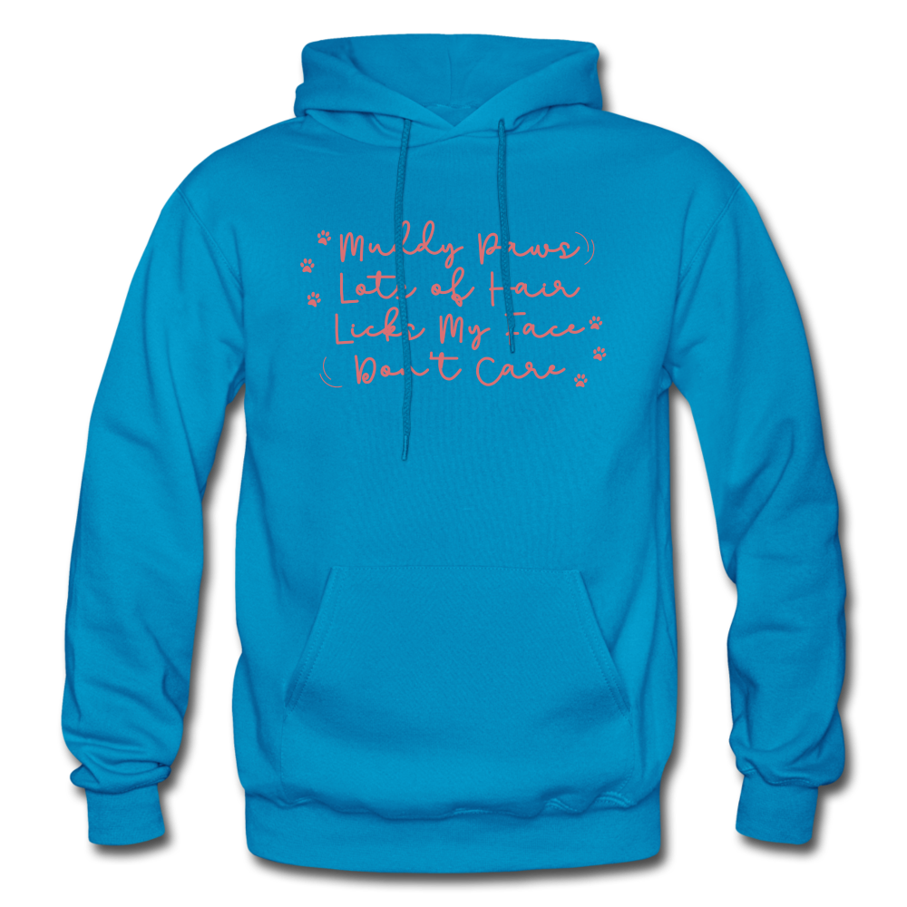 Dog Hair Don't Care Hoodie - turquoise