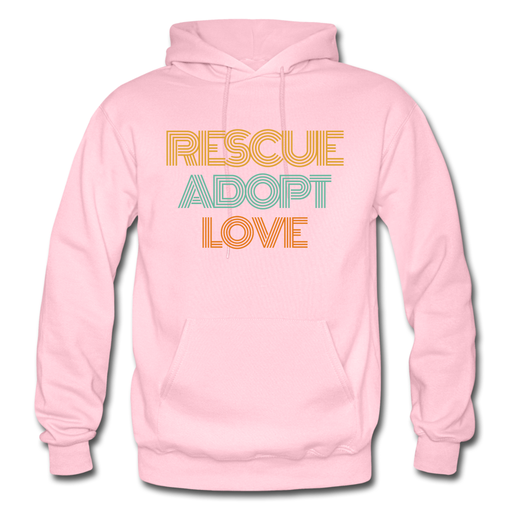 Rescue Adopt Love Hoodie - light pink