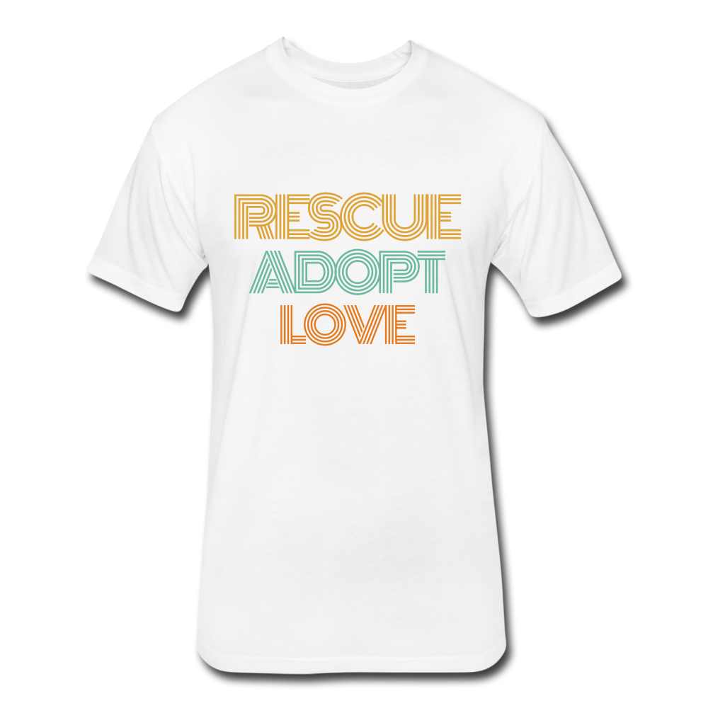 Rescue Adopt Love Tee - white