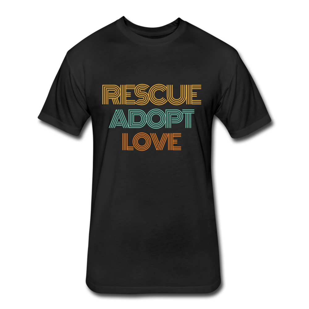 Rescue Adopt Love Tee - black